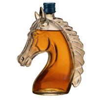 Unique Horse Head Shape Whisky Bottle Borosilicate Glass Texture Suitable for Elegant Homes Club Decors and Safe Use beige