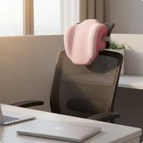 Biuro kėdės galvos atrama Ergonomiška kaklo pagalvėlė poilsio pertraukai, darbo vietai, Džentelmeno pilka Pink