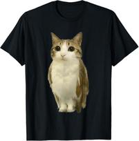 Cat Owl Cursed Internet Funny Brainrot Meowl Meme T-Shirt 140 beige