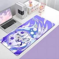 Game Character Genshin Impact Skirk Mouse Pad Large Gaming Mousepad With Thick Stitched Edge NonSlip Desk Mat 800x300x2mm blue