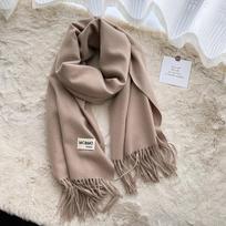 Žieminis moteriškas skara Moteriškas prabangus prekės ženklo kaklaskarės Lady Tassel Bandana Moteriška solidi skara 15 gray