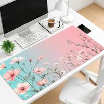 Pastel Wildflower Large Extended Gaming Mouse Pad Non Slip Desk Mat Floral Art Keyboard Mousepad For Laptop Desktop Office Setup 800x400x2mm