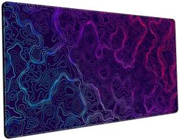 Blue Purple Desk Pad Topographic Map Desk Mat Xxl Large Extended Gaming Mouse Pad Laptop Keyboard And Mouse Mat 900400mm 800x300x2mm purple