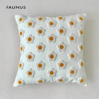 45x45cm Šiaurietiško stiliaus languotas katės pledo pagalvės užvalkalas Siuvinėtas pagalvės užvalkalas Prancūziškas pagalvės užvalkalas svetainei, biurui, namų dekoravimui 45x45cm white