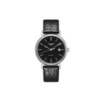 Longines Fashion Series Automatic Mechanical Movement 30m Waterproof Watch 40mm Black Dial Stainless Steel Case Leather Strap L4.922.4.52.2 Black Dial black