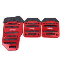 3pcs Anti-slip Car Accelerator Clutch Brake Pedal Cover Set Auto Vehicle Manual Gear Treadle KTY raudona