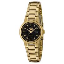 SEIKO 5 30m Water Resistant Automatic Mechanical Movement Stainless Steel Strap Watch 25mm SYME48 Black Dial black
