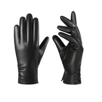 Windproof Five Finger Gloves PU Leather Winter Warm Gloves Fashion Women's Gloves  Driving Activity juoda