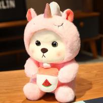 30Cm Cosplay Unciorn Frog Pig Panda Boba Tea Plush Toy Bear Cuddly Doll For Girls Birthday Gift Soft Plushie Stuffed Animal 30cm
