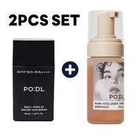 [PO:DL] Rice PDRN Watery Sun Serum 50ml + Bam Collagen Bubble Ampoule 115ml Set