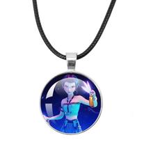 Demon Hunters Leather Rope Necklace Huntr-x Rumi Zoey Mira Pendant Necklace Jewelry Accessories Cosplay Props Fans Gifts gray