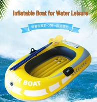 Pripučiamas PVC vandens laisvalaikio ir žvejybos plaustas dviems asmenims Yellow 1-person Boat black