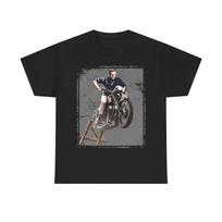 Great Escape Movie Steve McQueen Classic Motorcycle T Shirt , Printed in USA XXXXL gray