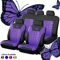 Automobilių sėdynių užvalkalų rinkinys, poliesterio audinys, universalus, tinka daugeliui automobilių užvalkalų, automobilio sėdynės apsaugos purple