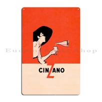 DORA Skardinis ženklas Cinzano Metaliniai ženklai Kino dekoracija Kino geležinės plokštelės Skardinio ženklo plakatas 20x30cm（7.8x11.8inch） beige