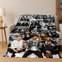 3D 1D Rock-One-Direction Kombinacijos Flanelinis pledas, Jaukus minkštas pledas namams, miegamajam, lovai, sofai, iškylai, vaikų dovanai 75x90cm