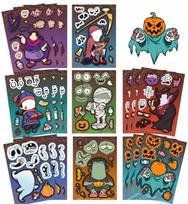 8 lakštai Helovino lipdukai vandeniui atsparus vinilinis zombis vampyras moliūgas demonas lipdukas  pasidaryk pats  vandens buteliui nešiojamasis kompiuteris, bagažas, riedlentė 8 sheets blue