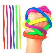 Kids  Childrens Toys 6Pcs Stretchy Noodle String Neon Childrens Fidget Stress Relief Sensory Toy Decompression Elastic Rope Anti-Anxiety OneSize multi
