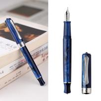 PENBBS 470 Vakuuminio užpildymo rašiklis su plunksna/apvalia plunksna, didelės talpos, skaidraus akrilo, verslo rašymo, dovaninis rašiklis gray