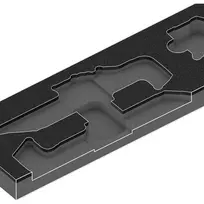 Wera 9840 foam insert for L-key set 1 (black/grey, for Tool Rebel work