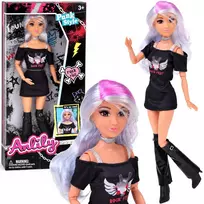 Anlily Punk Rock Doll - Silver Hair and Strong Styling ZA6231