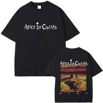 Rock Band Alice In Chains Dirt T-shirt Summer Men Women Clothing Gothic Punk T Shirts Unisex Vintage Casual New Cotton T-shir... M black