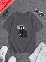 Larkin Poe Rock Band Printed Tshirt Top Larkin Poe Neutral Trend Harajuku Short Sleeved Unisex Top Cotton Tshirt L gray