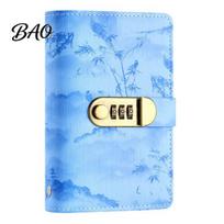 Cash Storage Organizer Budget Binder with Password Lock, 200 Transparent Money Saving Lock Pockets, PU Leather Personal Finance Planner for mėlyna