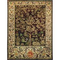 William Morris Gyvybės medis Rudo atspalvio Menų ir amatų stiliaus Austas gobelenas Sienos dekoras Kabantis Ornamentuotas Spiralinis dizainas Namų dekoras 100X150CM