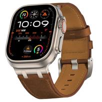 Crazy Horse Leather Strap for Apple Watch Band Ultra2 49mm Series 10 46mm Men 26mm Bracelet for Series 9 7 8 5 4 SE 6 45mm 44mm 49mm 45mm 44mm brown