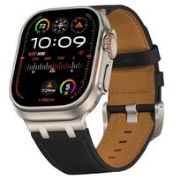 Crazy Horse Leather Strap for Apple Watch Band Ultra2 49mm Series 10 46mm Men 26mm Bracelet for Series 9 7 8 5 4 SE 6 45mm 44mm for iWatch 10 46mm brown