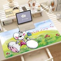 Animacinis D-Diddl žiurkės pelės kilimėlis Neslystantis guminis kraštas Užfiksuotas Storas kilimėlis nešiojamam kompiuteriui, žaidimų stalui 30x60cm