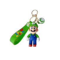 Mielas Princesės Peach Raktų pakabukas Super Mario Broliai PVC Raktų pakabukas GreenMario green