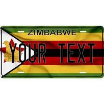 Custom Personalized Zimbabwe Flag Wave Decorative Tag Waterproof Dustproof Wall Hanging Ornamen 15x30cm(5.9x7.8inch)
