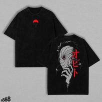 Obito Uchiha Naruto Sharingan skalbinė marškinėlė Anime Oversized T-shirt Dovana gerbėjui 130 gray