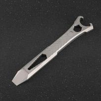 Titanium Multi-Tool EDC Pry Bar Outdoor Survival Camping Bottle Opener Hex Wrench Sandblasted gray