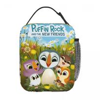 Puffin Rock ir Nauji Draugai Terminis Pietų Krepšys Maisto Konteinerių Maišeliai Nešiojama Šaldymo Dėžutė Šildomos Pietų Dėžutės Mokyklai Biurui... L gray