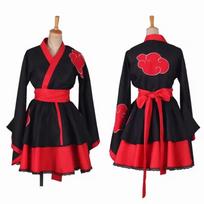 Lolita Anime Suknelė Moterims Cosplay Kostiumas Akatsuki Kimono, Padavėjos Suknelė Uchiha Sasuke Drabužių Kostiumų Stiliai S raudona
