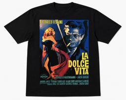 La Dolce Vita T-Shirt | Federico Fellini Movie Tee 120 blue