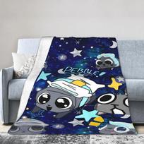 Dandys World Vee Fleece Mesti pledas Medvilniniai pledai Lovai Biurui Lengvas Lovos kilimėlis 75cmx90cm blue
