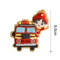 Firefighter Hero Theme Cake Toppers Fire Ladder Truck Kids 1st Birthday Cake Ornaments Cute Gift Birthday Boys Cake Decoratings