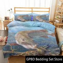 3D Print Carp Hunter Art Bedding Set Double Twin King Duvet Cover Comforter Pillowcase Boys Girls Adults Bedroom 70x133cm