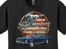 1968 Muscle Car Hardtop T-Shirt – Classic Pony Car Graphic Tee 4XL gray