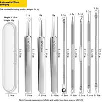 Ingrown Hair Tweezers Acne Blackhead Removal Needles Black Dots Cleaner Deep Cleansing Pore Cleaner Face Skin Care Tools