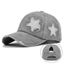 Adjustable Vintage Baseball Cap Cotton Spicy Girls Hat Fashion Y2k Star Baseball Hat  Outdoor gray