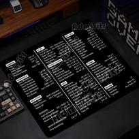 Mac OS System Mousepad Anti-Slip Keyboard Small Mouse Pad Office Software Shortcuts Pattern Desk Computer Cheat Sheet Desk Mat 180x220x2mm