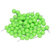 100Pcs Position fastener Candy color Push Pin Round head Plastic casing Map Pin 9.5*20mm Decorative Tack Art arrangement žalia