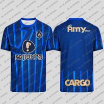 26/27 Men Women Kids Maccabi Tel Aviv FC Style Football Jersey Home Away Soccer Shirt  Short Sleeve Fan Apparel Training Wear 130 blue