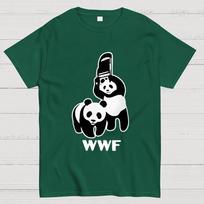 WWF Panda Funny Cotton Summer Casual Cool Loose T-Shirt XXL black