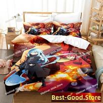 time i got reincarnated as a slime Bedding Set Single Twin Full Queen King Size Bed Set Adult Kid Bedroom Duvetcover Sets Anime EU Single 135*200cm/53x79in 3pcs